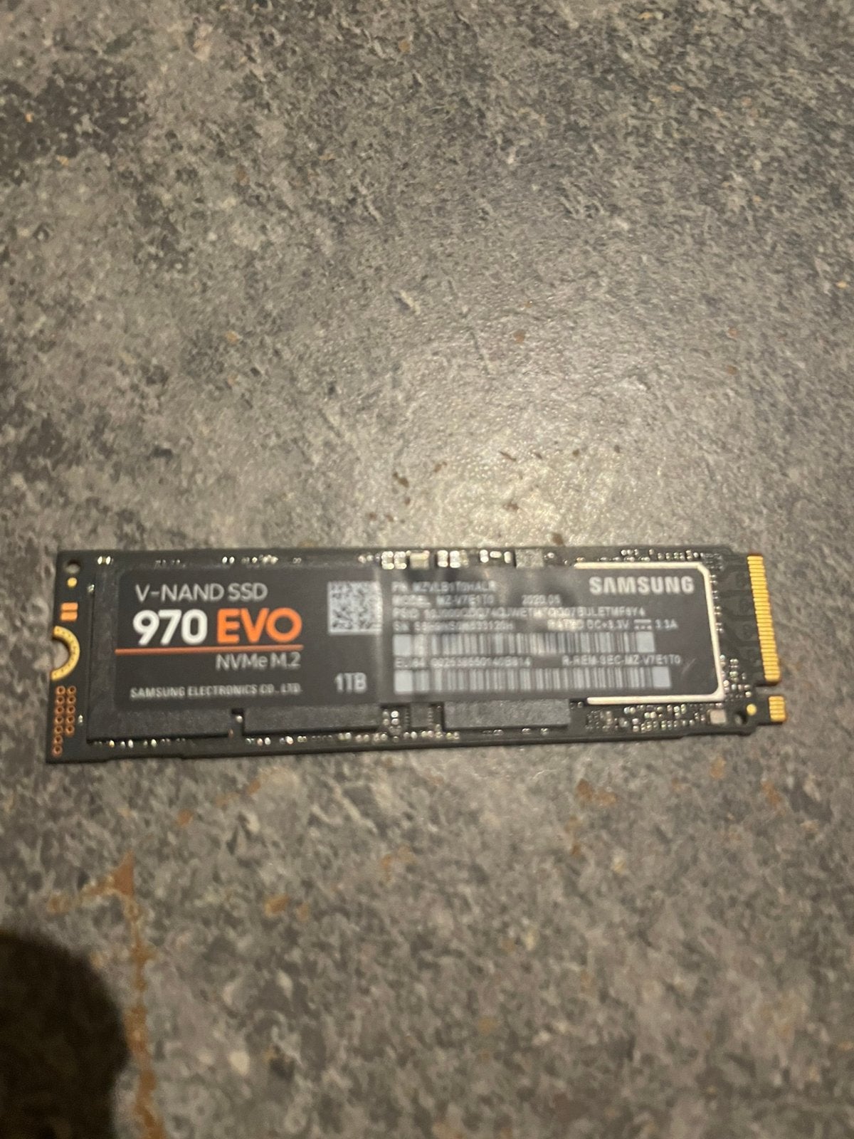 samsung 970 evo 1tb nvme m.2 ssd, Computers en Software, Ophalen, Zo goed als nieuw, Desktop, Overige aansluitingen
