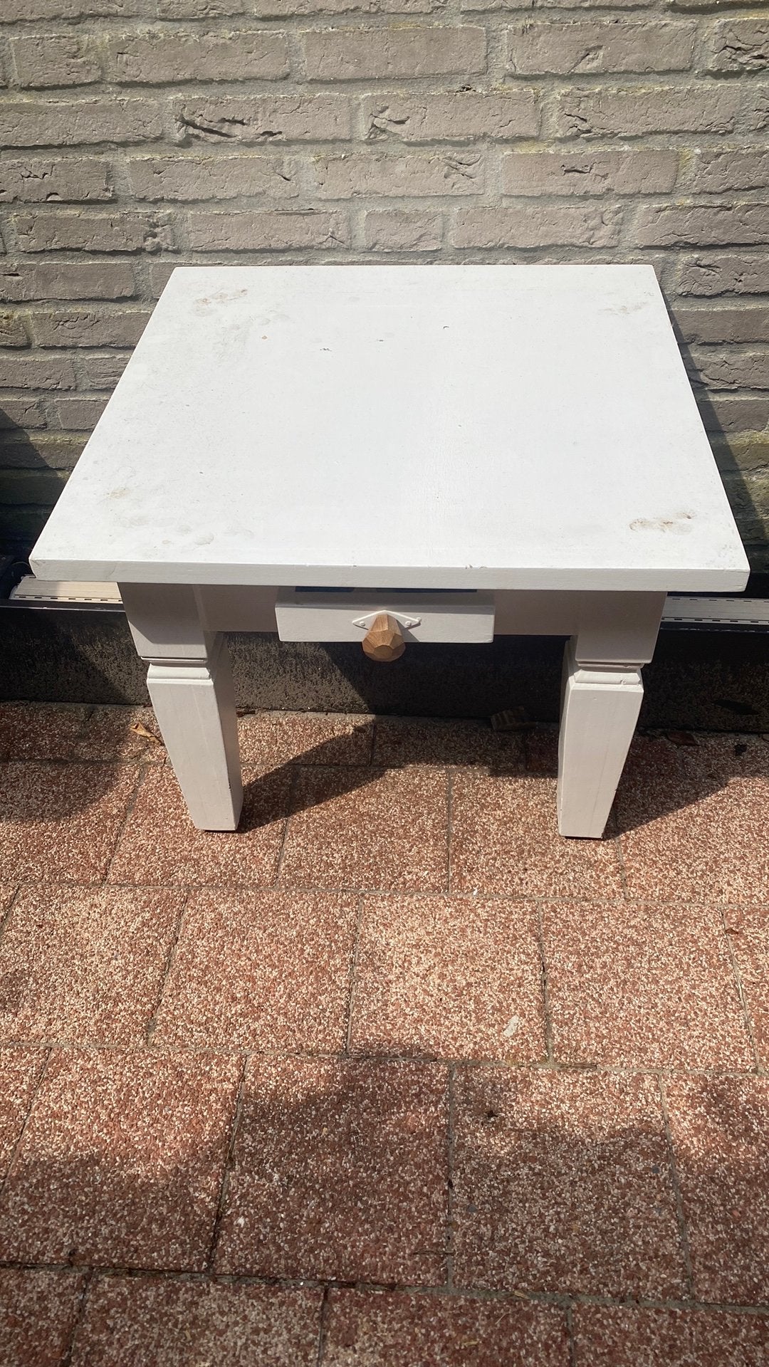 Bijzettafel, Ophalen, Gebruikt, Vierkant, Hout
