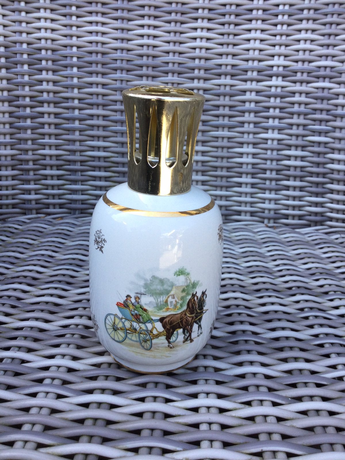 Lampe Berger diffuser paard en wagen porselein, Ophalen of Verzenden