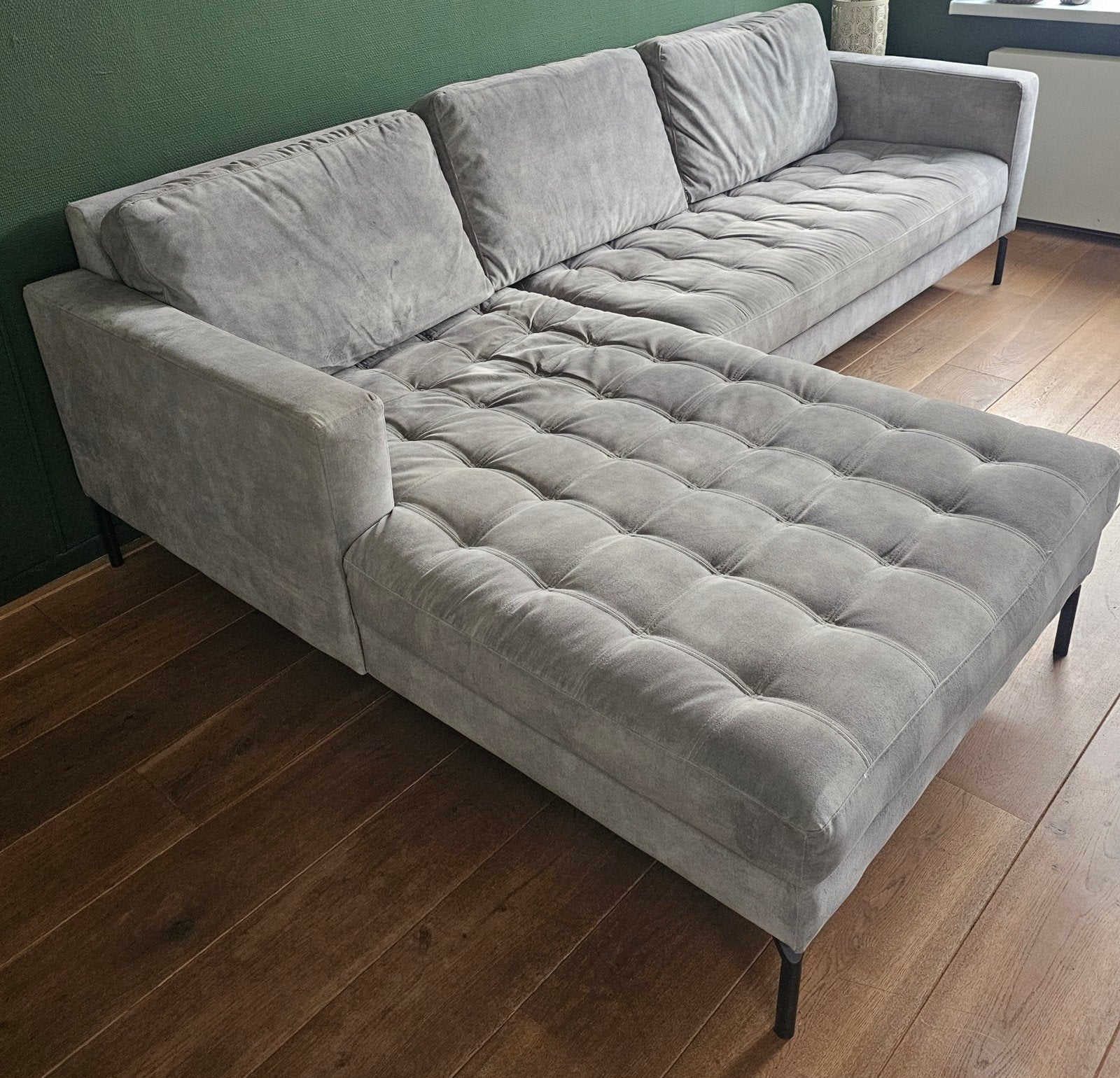 mooie nette bank met divan gedeelte., Ophalen, Gebruikt