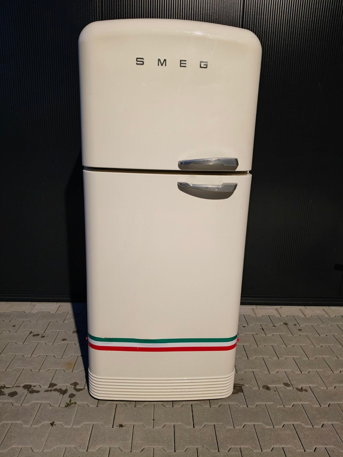 Smeg koel vries combi (no frost), Ophalen, 200 liter of meer, 60 cm of meer, Met aparte vriezer