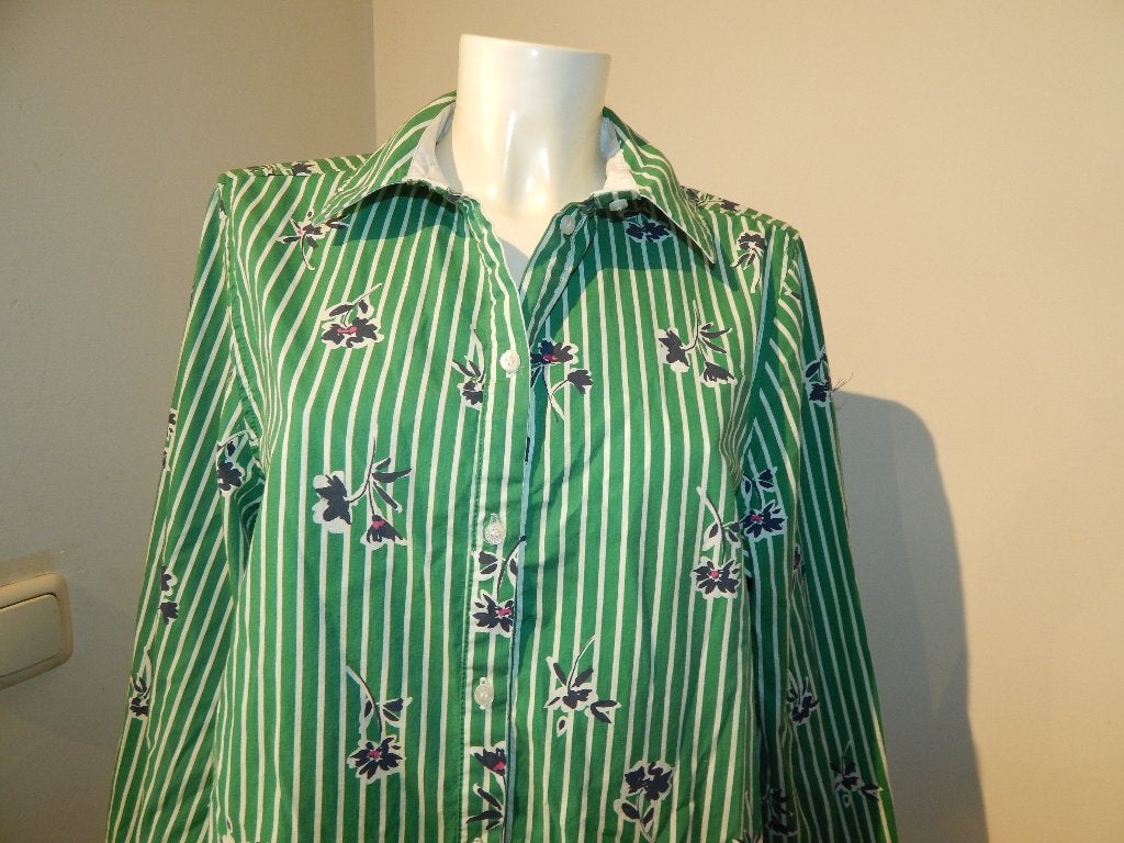 Studio Anneloes mooie blouse groen strepen bloemen XL, Studio Anneloes, Maat 46/48 (XL) of groter, Ophalen of Verzenden, Zo goed als nieuw