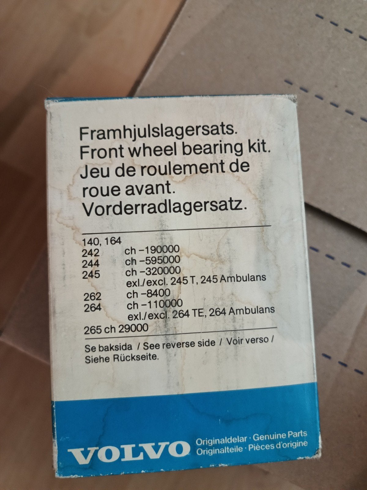 Volvo OEM Voorwiellagerset - Nieuw in doos 273161, Ophalen of Verzenden, Nieuw, Volvo