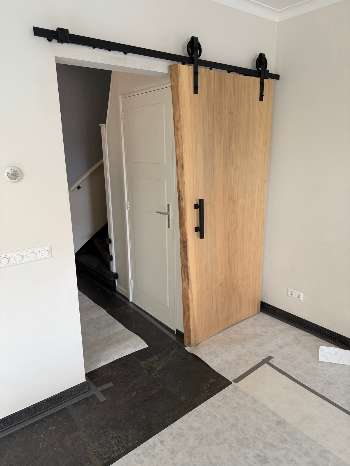 Zo goed als nieuwe houten schuifdeur, Doe-het-zelf en Verbouw, Ophalen, 80 tot 100 cm, Binnendeur, Zo goed als nieuw