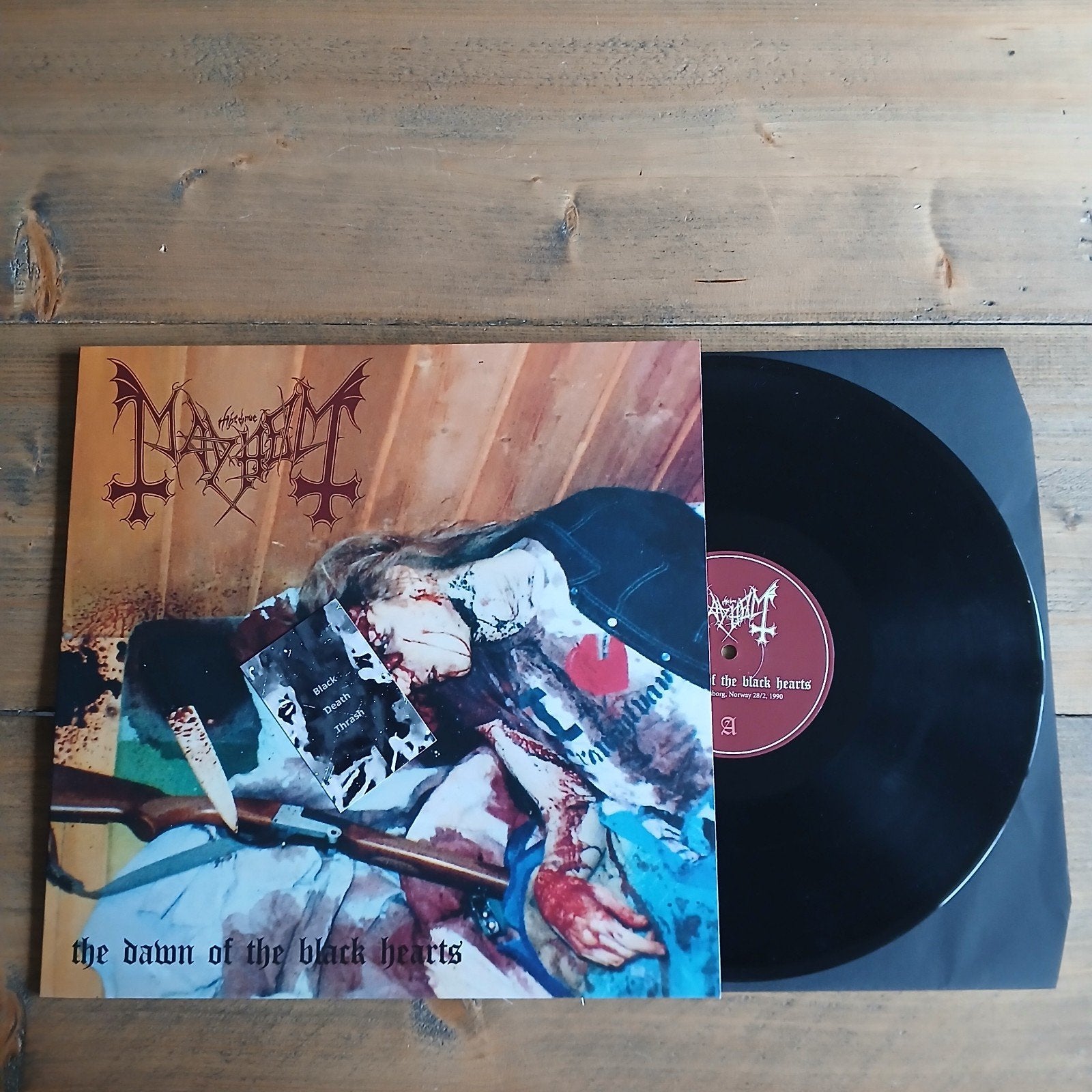 🔴 Mayhem ☆ The Dawn of the Black Hearts • LP (Zwart vinyl), LP, Beschermende buitenhoes, Ophalen of Verzenden, Zo goed als nieuw