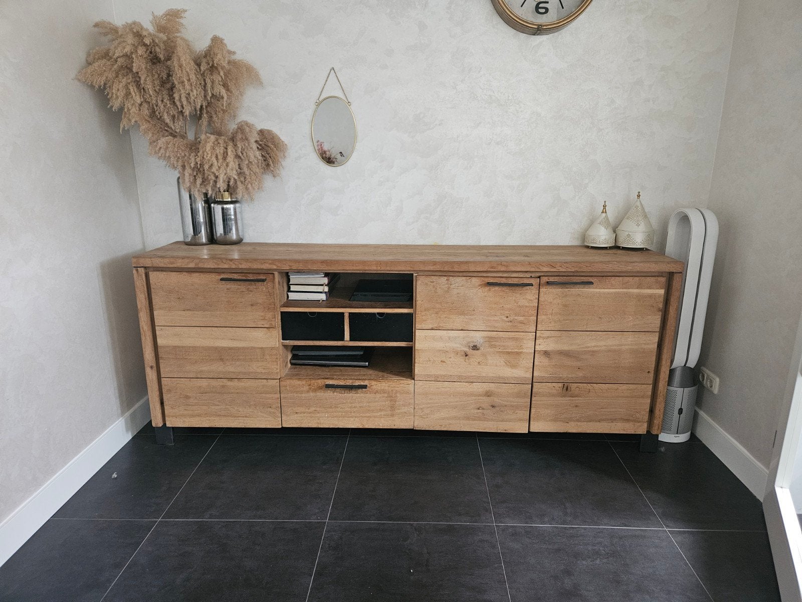 STEVIGE Eikenhout dressoir H&H MET VEEL OPBERGRUIMTE, Huis en Inrichting, Ophalen, Gebruikt, Eikenhout, 200 cm of meer