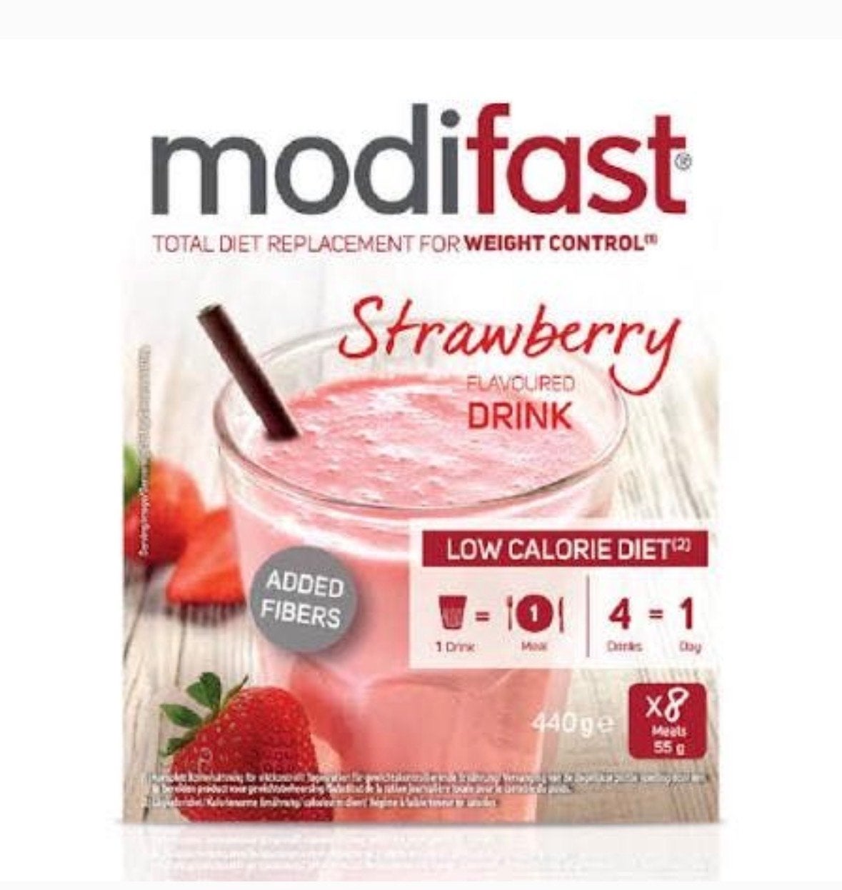 4x Modifast Aardbei Drank - Maaltijdvervanger, Ophalen of Verzenden, Nieuw, Poeder of Drank