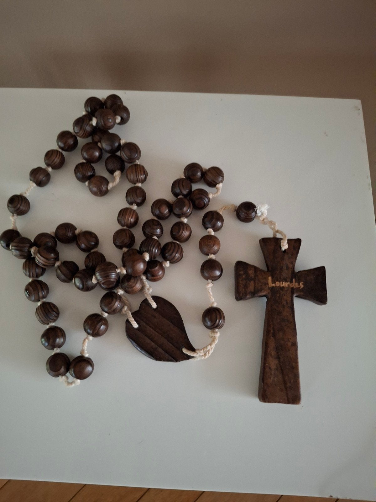Grote houten rozenkrans - Paternoster Lourdes, Ophalen of Verzenden