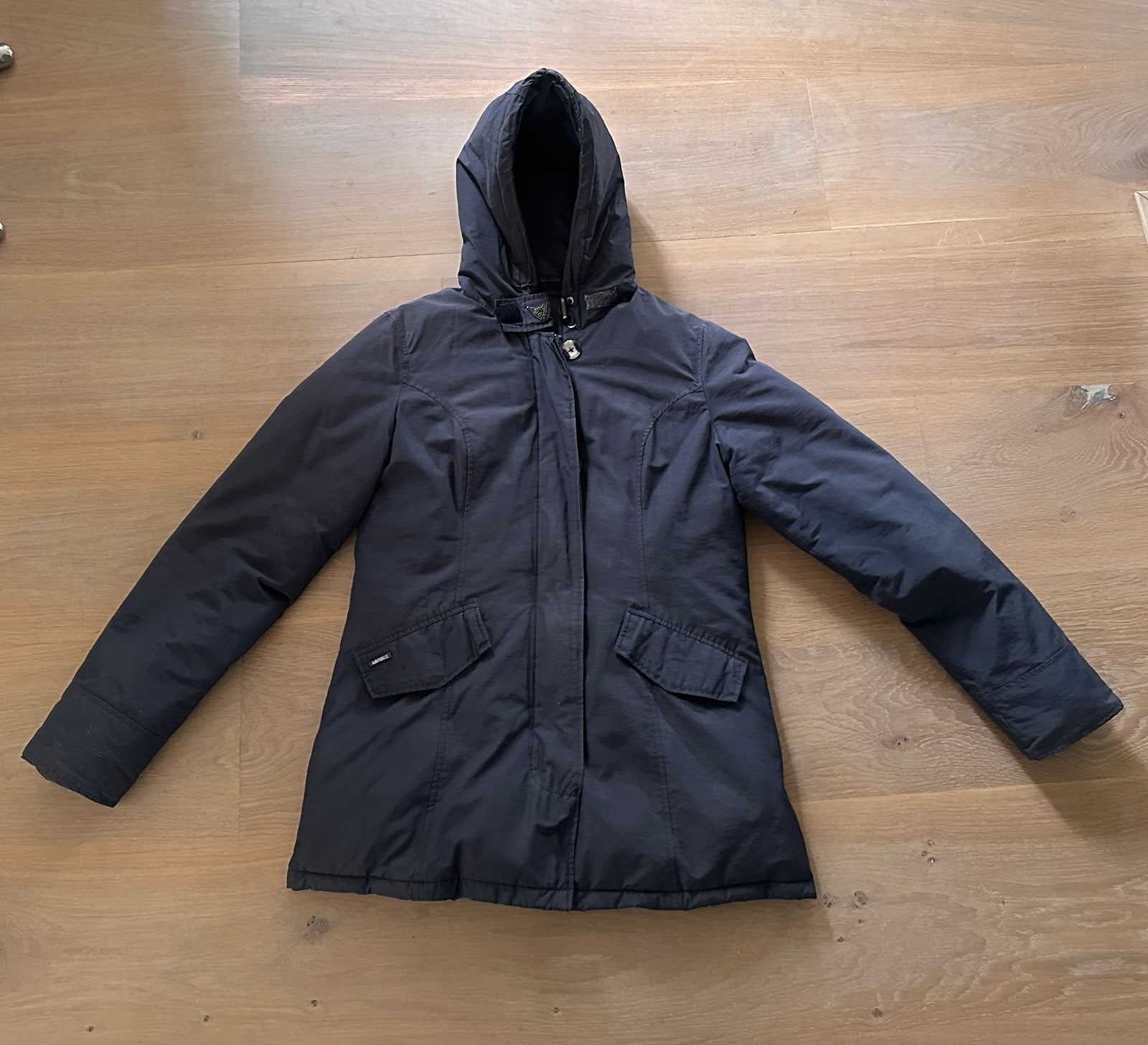 ZGAN Donkerblauwe Parka van Airforce maat XL - heel leuk!, Ophalen of Verzenden, Zo goed als nieuw, Maat 46/48 (XL) of groter