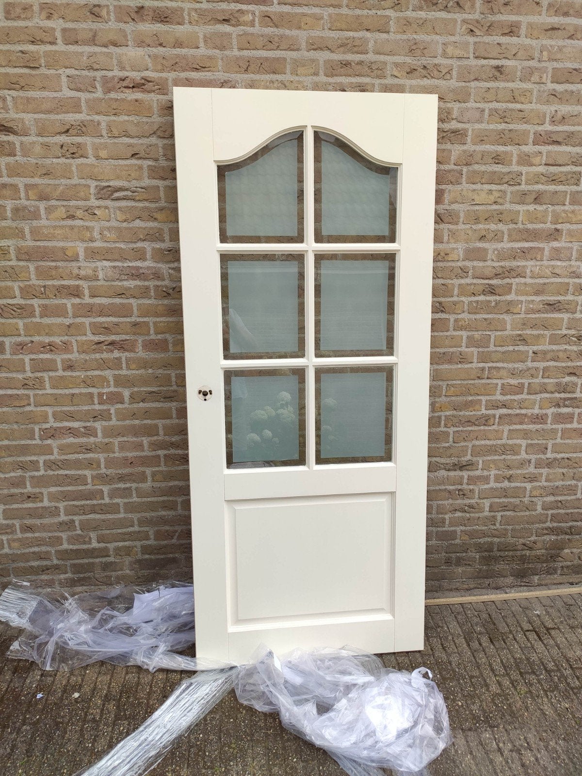 Opdekdeur 83x200 met glas, Ophalen