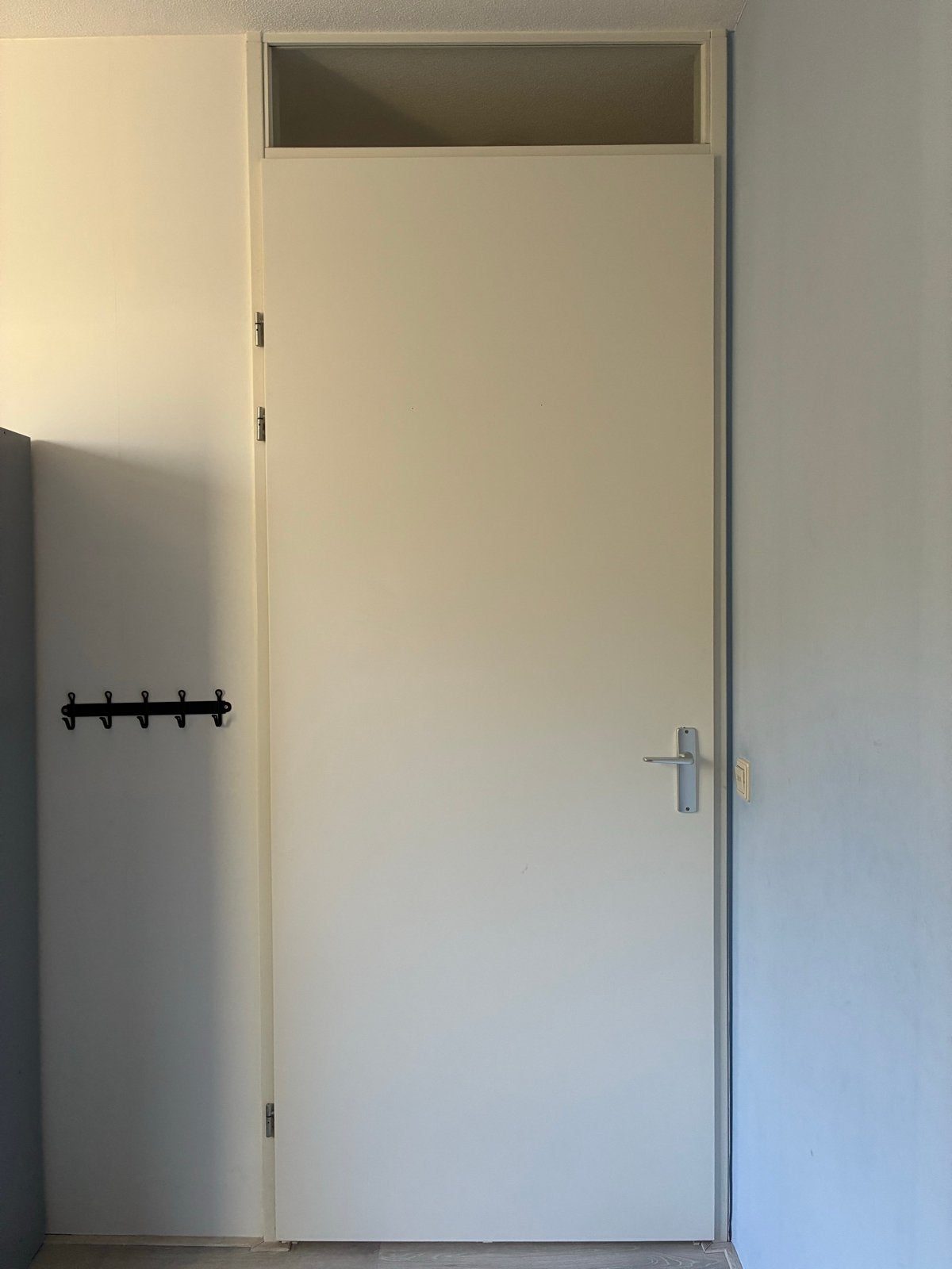 Witte binnendeur met bovenlicht, Ophalen, 80 tot 100 cm, Binnendeur, Zo goed als nieuw