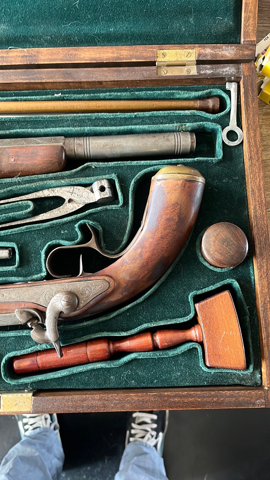 Complete duelleerset +/-1800 waarschijnlijk gemaakt in Luik, Ophalen of Verzenden