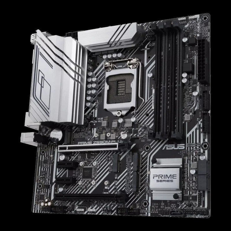 ASUS PRIME Z590M PLUS Moederbord met Socket LGA 1200, Computers en Software, Ophalen of Verzenden, Gebruikt, DDR4