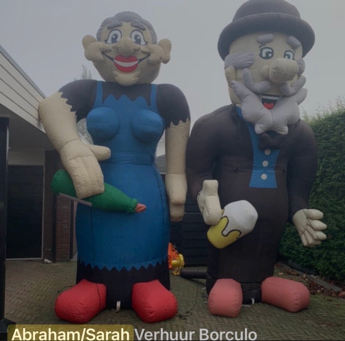 Opblaasbare Abraham en Sarah - Perfect voor Verjaardagen!, Ophalen, Gebruikt, Feestartikel, Abraham of Sarah
