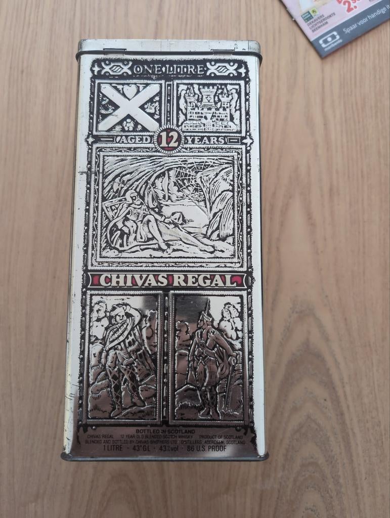 Vintage Chivas Regal 12 Jaar Whisky Blikken Doos, Ophalen of Verzenden