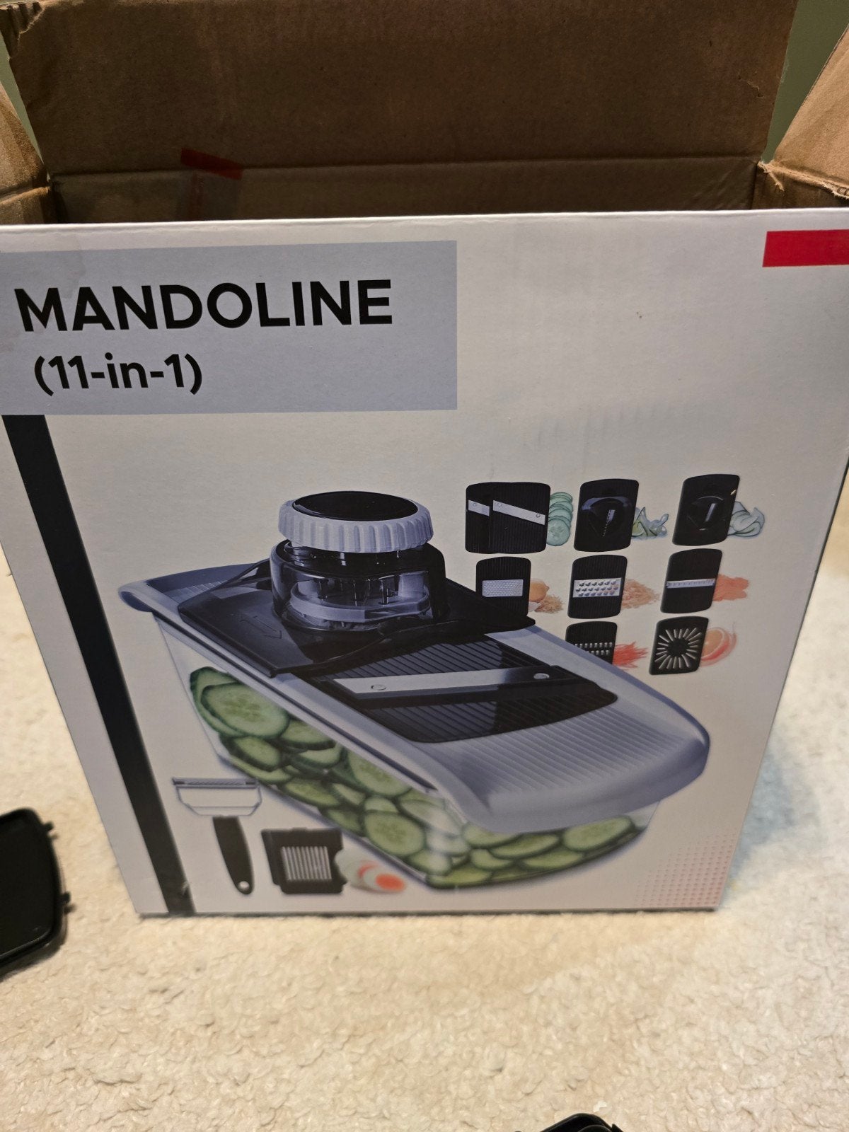 Mandoline 11-in-1 groentesnijder met diverse opzetstukken, Huis en Inrichting, Ophalen, Kunststof, Wit, Overige merken