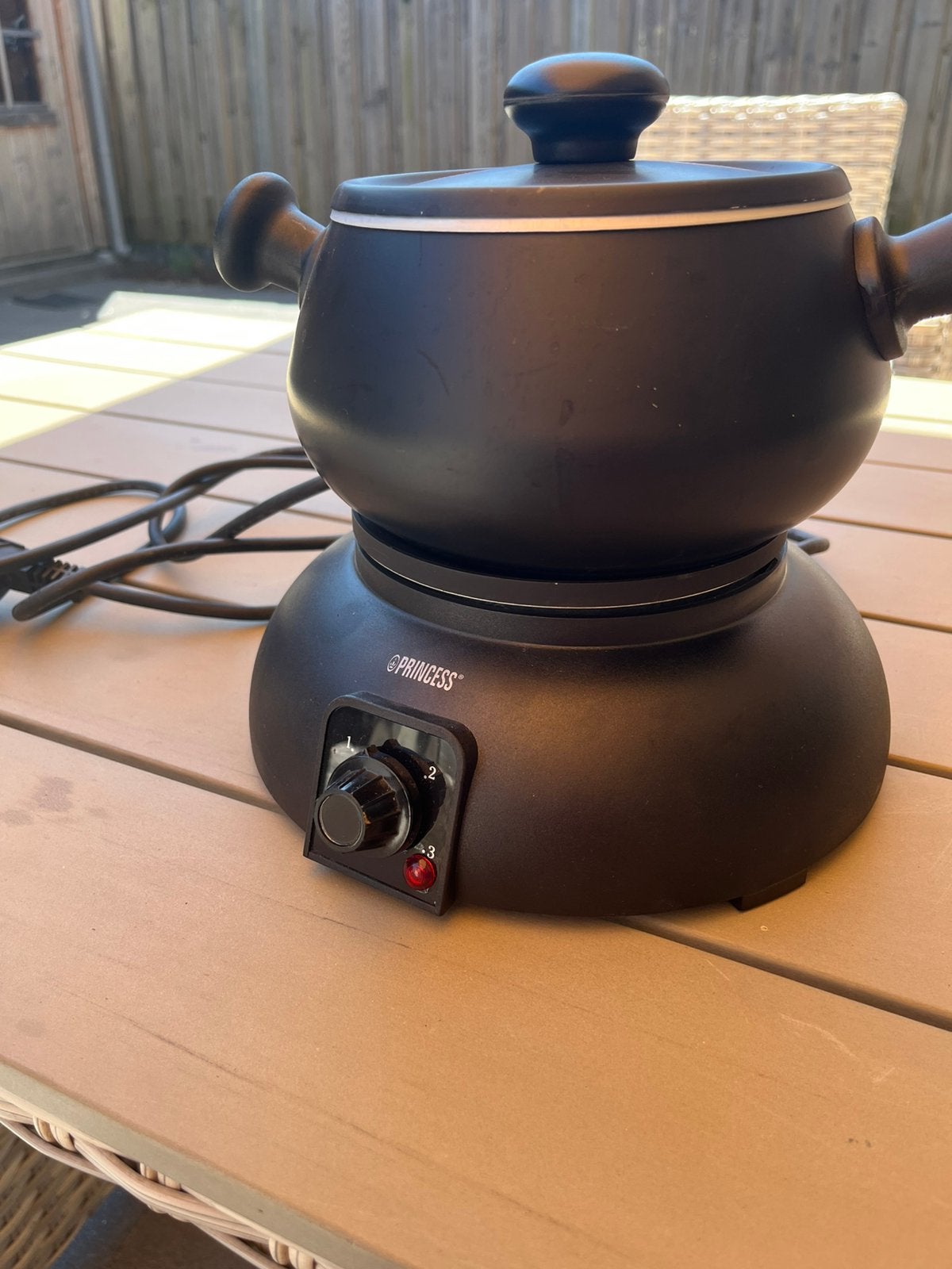 Elektrische fonduepan Princess, Ophalen, Zo goed als nieuw, Elektrisch, Fonduepan