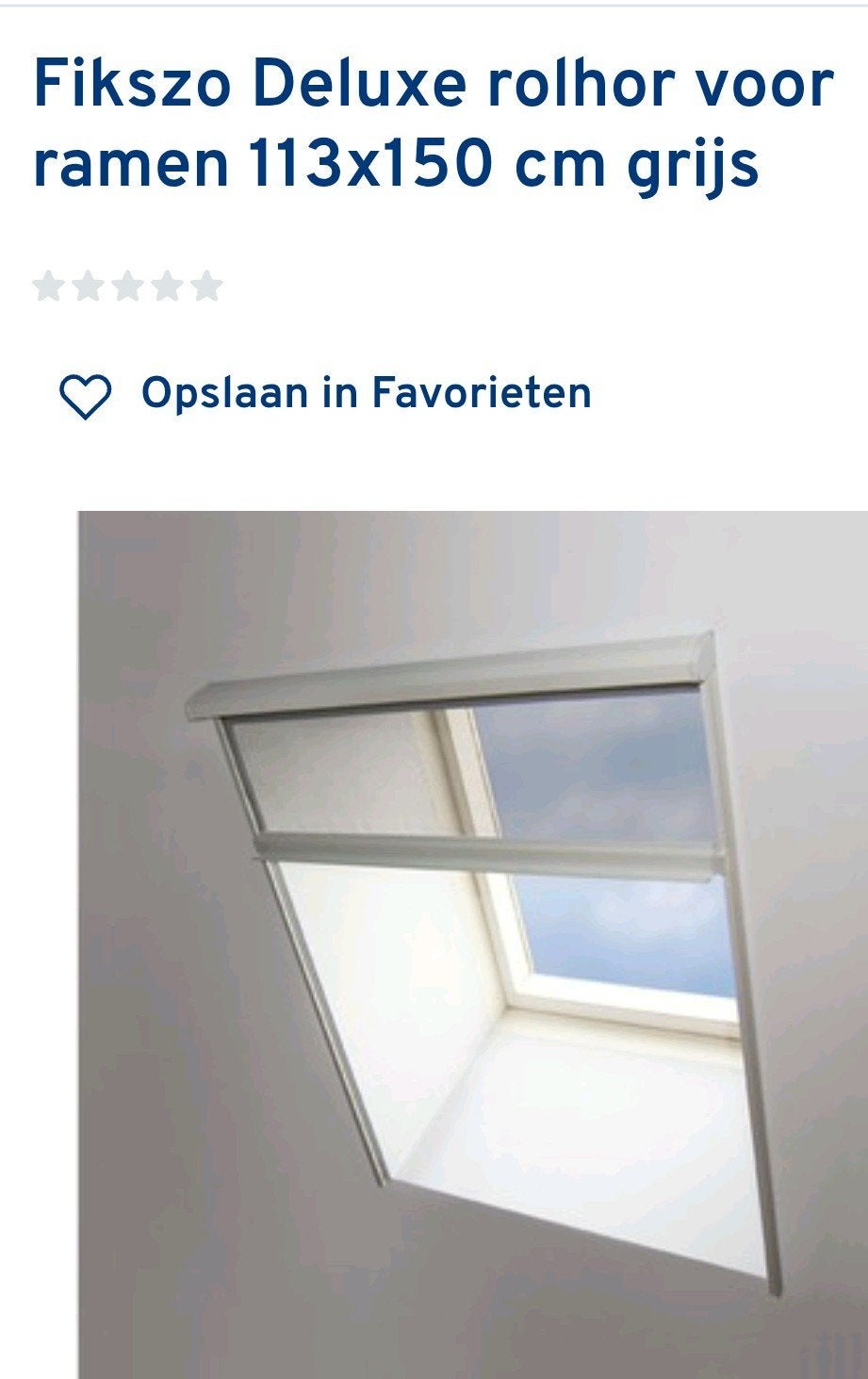 Fikszo nieuw aluminium raamrolhor 113x175cm, zilvergrijs., Ophalen