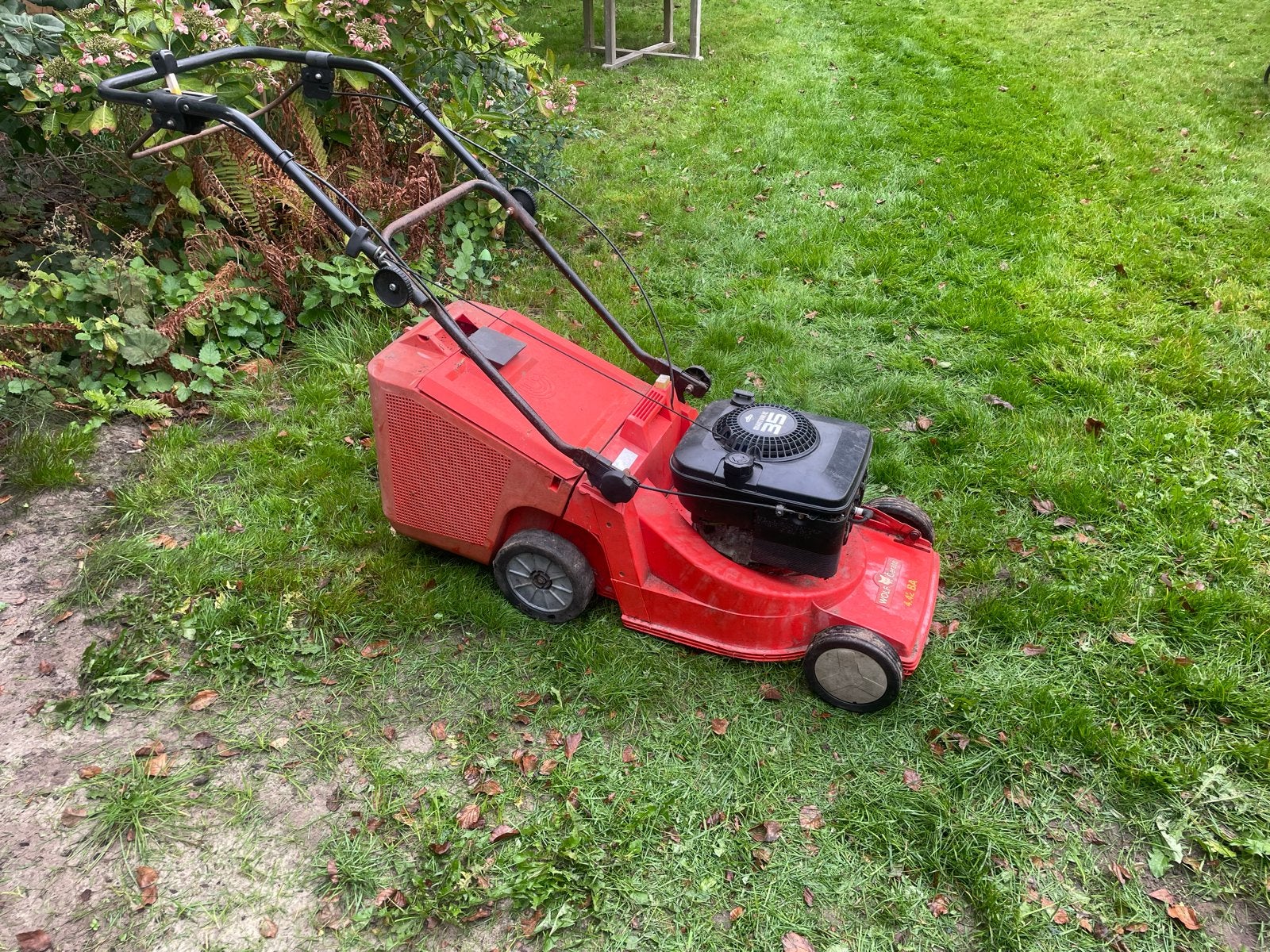 Wolf Garten 4.42 BA Benzine Grasmaaier teab, Ophalen, Cirkelmaaier, Gebruikt, Opvangbak