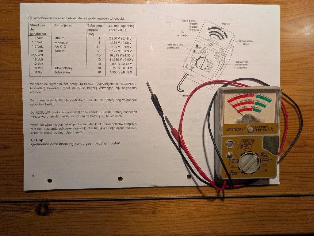 Batterij tester, Ophalen of Verzenden, Gebruikt
