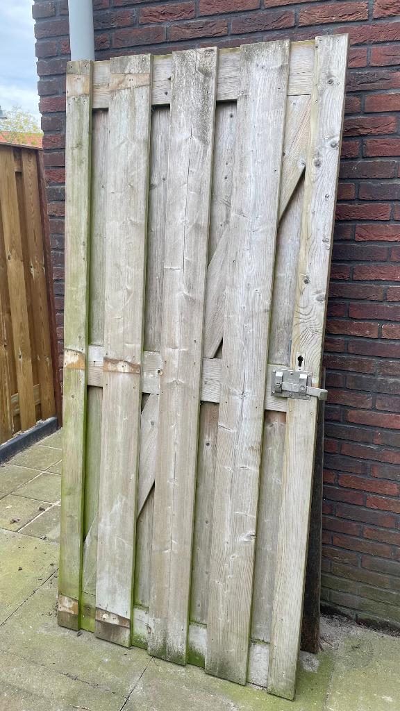 Tuinpoort, Tuin en Terras, Tuinpoorten, Gebruikt, Draaipoort, Hout, 150 tot 200 cm, Minder dan 100 cm, Ophalen