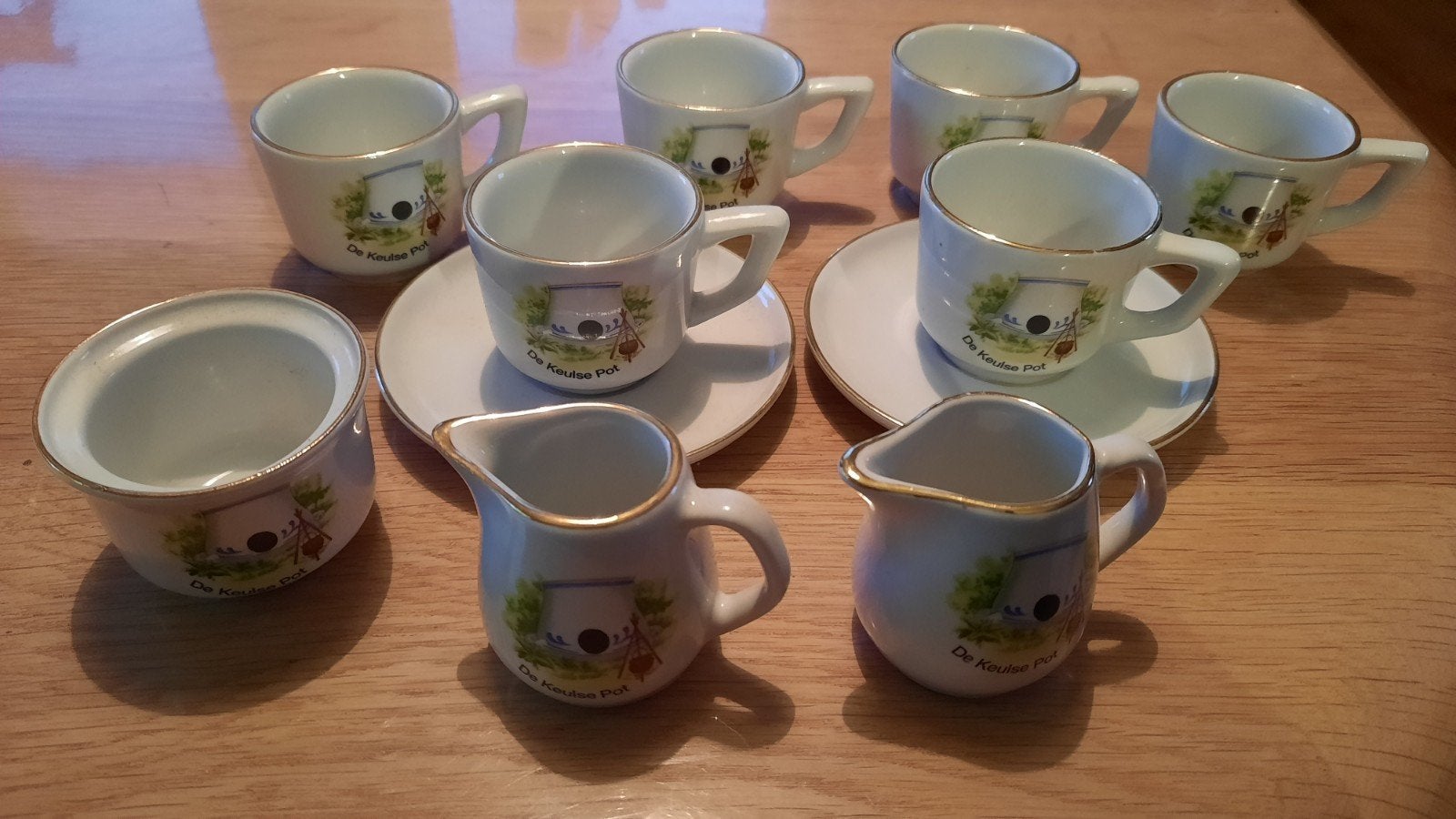 de keulse pot servies , piggelmee, niet compleet, Antiek en Kunst, Ophalen of Verzenden