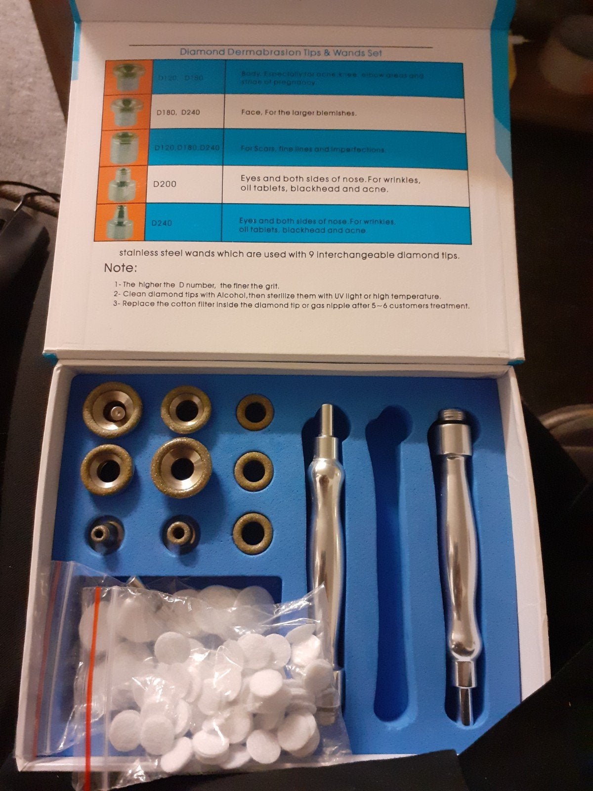 Diamond Dermabrasie Tips & Wands Set voor Huidverzorging, Ophalen, Nieuw, Overige typen