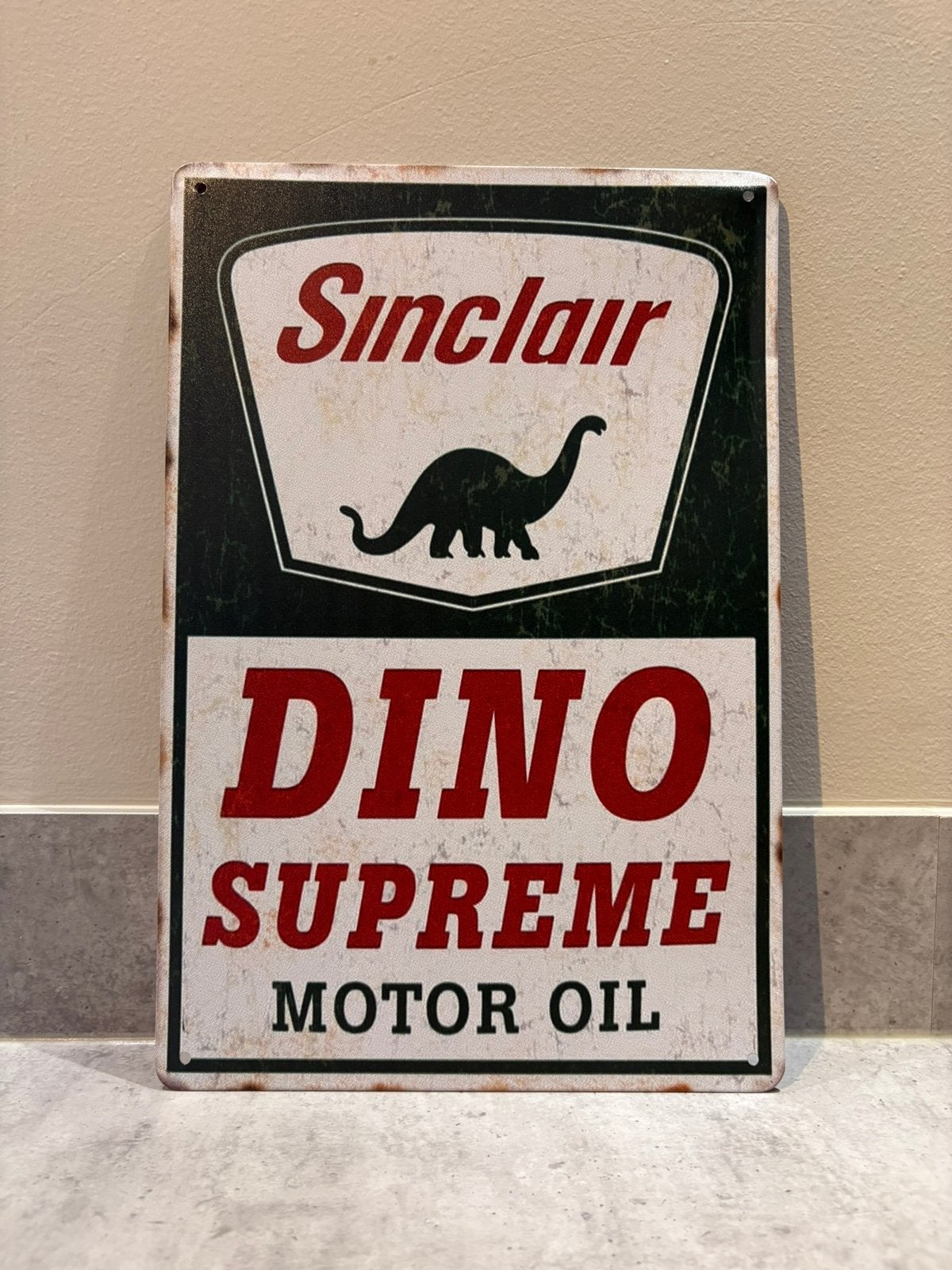 Mancave Bar Café Wanddecoratie metalen bordje Dino Sinclair, Ophalen of Verzenden, Zo goed als nieuw, Reclamebord