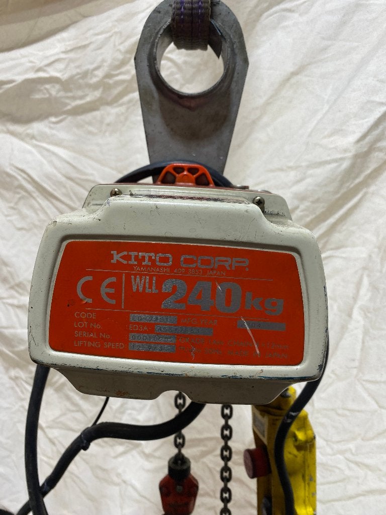 230 VAC Kito ED kettingtakel, Ophalen of Verzenden, Gebruikt, Elektrisch