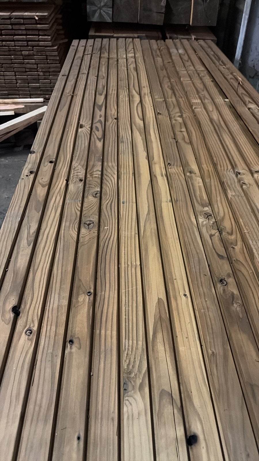 Thermisch rhombus profiel douglas planken, Doe-het-zelf en Verbouw, Hout en Planken, Ophalen, 25 tot 50 mm, Zo goed als nieuw