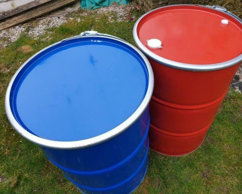 Olie vat / olie drum /vuur ton /opslag, Ophalen, Zo goed als nieuw, Vuurton