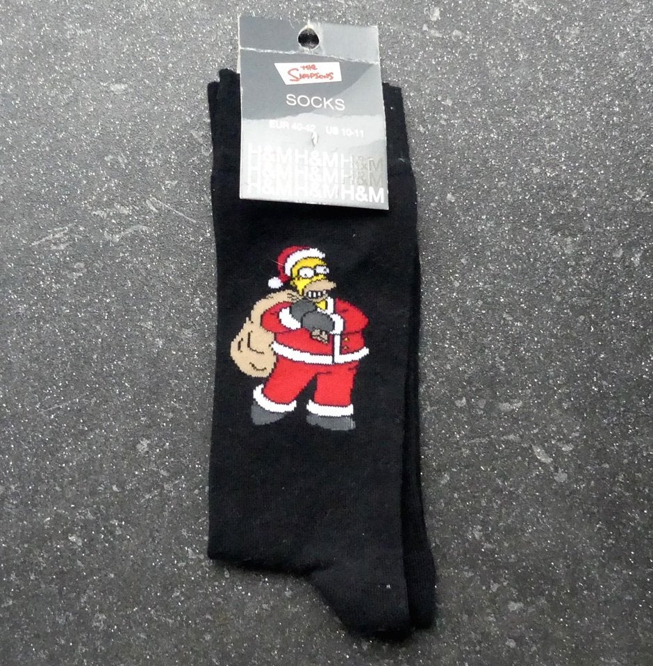 The Simpsons sokken zwart vintage Kerst Homer Simpson NIEUW!, Kleding | Heren, Sokken en Kousen, Nieuw, Maat 39 t/m 42, Zwart