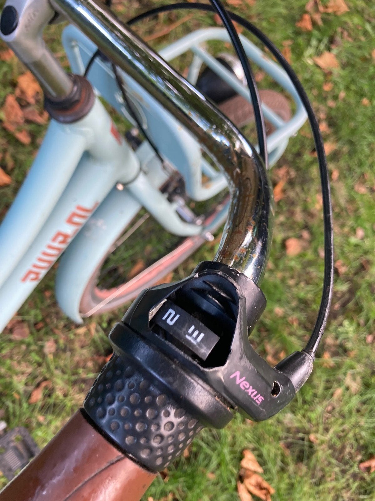 Gazelle Puur NL meisjesfiets - Lichtblauw, 3 Versnellingen, Fietsen en Brommers, Ophalen, Terugtraprem, 22 inch, Gebruikt