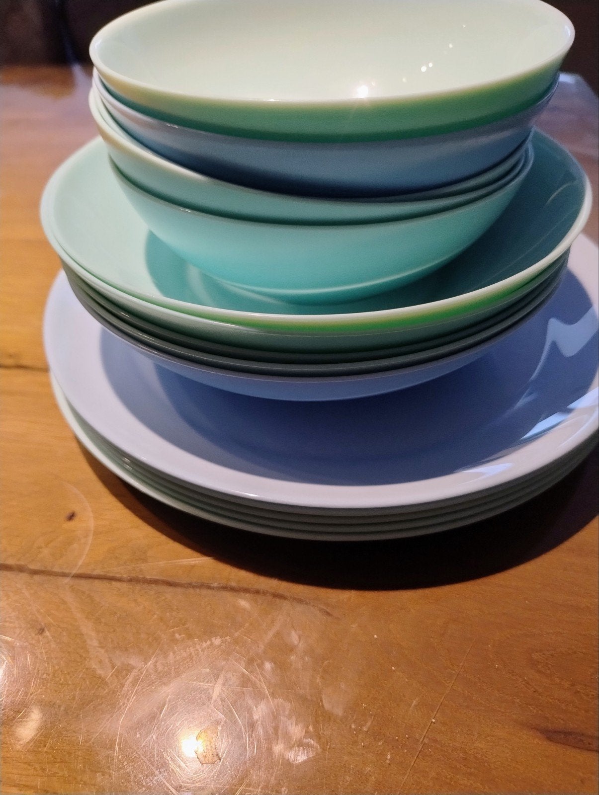 Ikea glazen borden, lichtgewicht, diverse kleuren, Ophalen, Gebruikt, IKEA, Glas