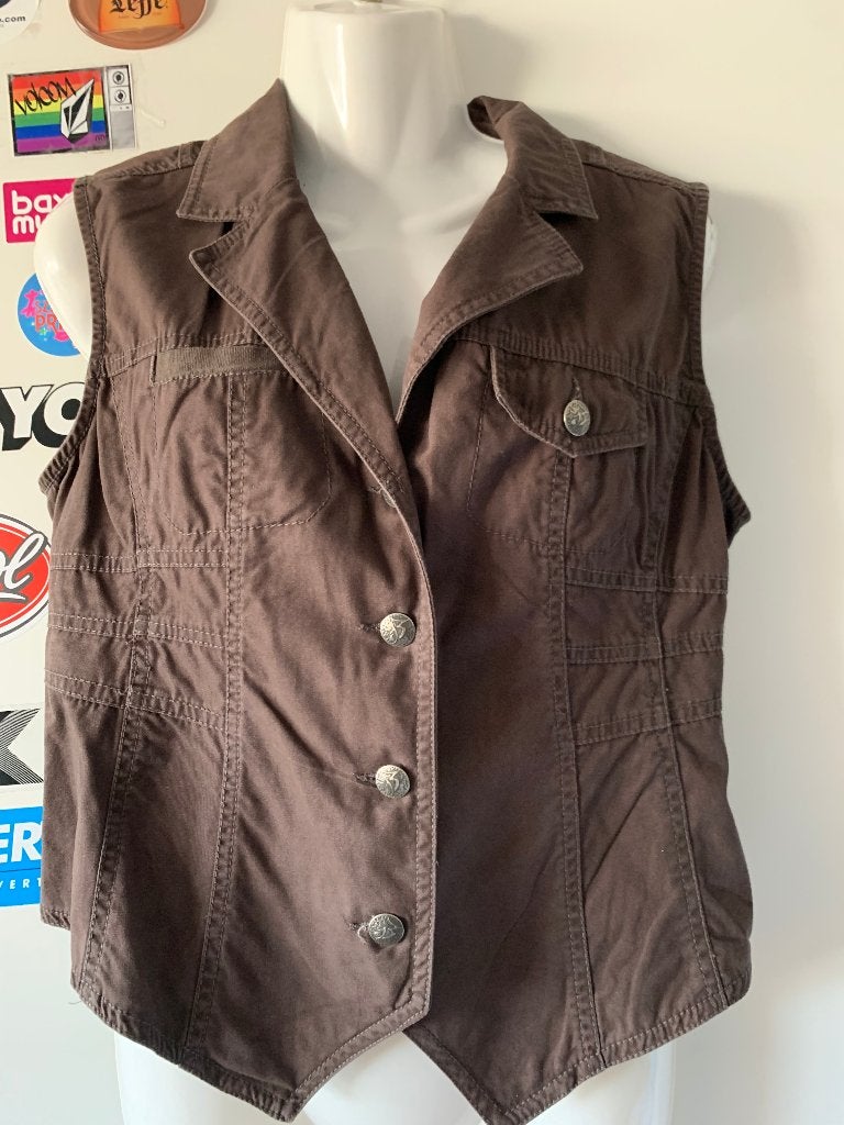 Leuke streetone dames vest maat 40(nr.10 DM11), Ophalen of Verzenden, Gedragen, Maat 38/40 (M), Bruin