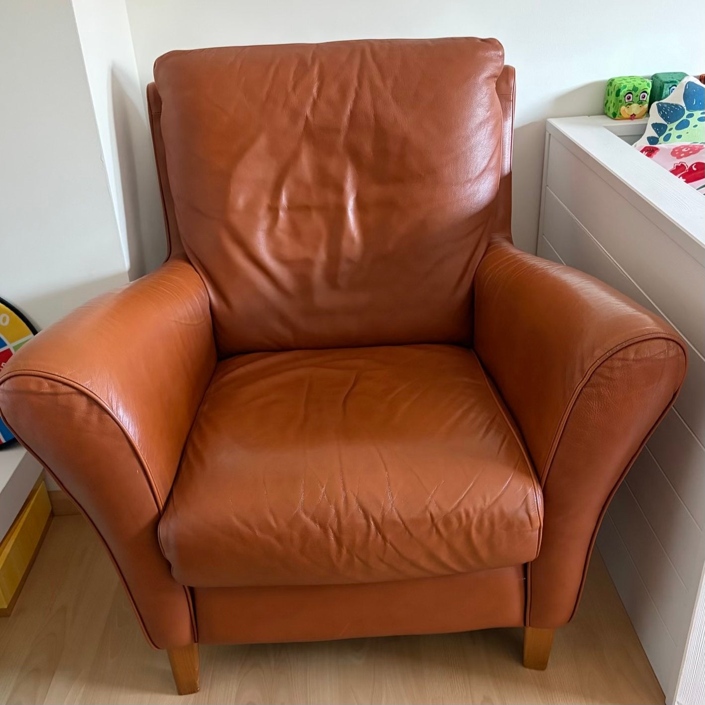 Natuzzi Leren Fauteuil - Comfortabel en Stijlvol, Huis en Inrichting, Ophalen, Gebruikt, Leer, 75 tot 100 cm