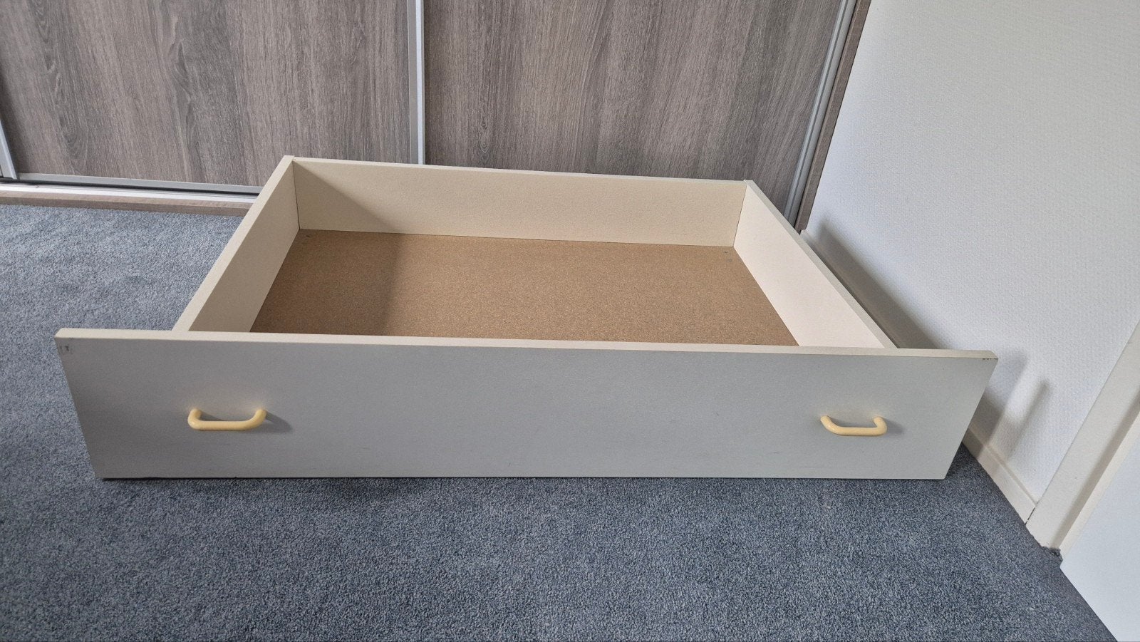 Bedlade - 2x la voor onder bed- wit, Ophalen, Gebruikt, 90 cm, Eenpersoons