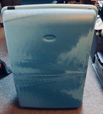 Carlton Koffer - Lichtblauw, Hard Kunststof met Slot, Gebruikt, Hard kunststof, Slot, 35 tot 45 cm