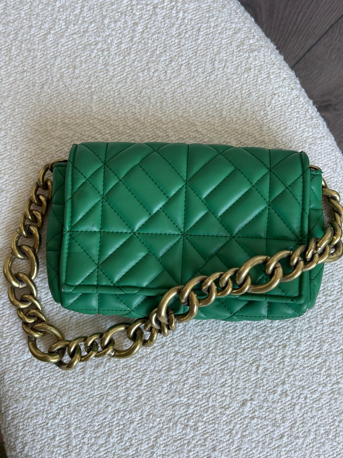 Zara handbag, Ophalen of Verzenden, Zo goed als nieuw, Groen, Handtas