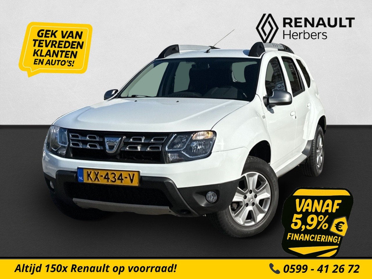 Dacia Duster 1.2 TCe 4x2 Lauréate CAMERA / TREKHAAK / CRUIS, Auto's, Gebruikt, Euro 6, Duster, 635 kg