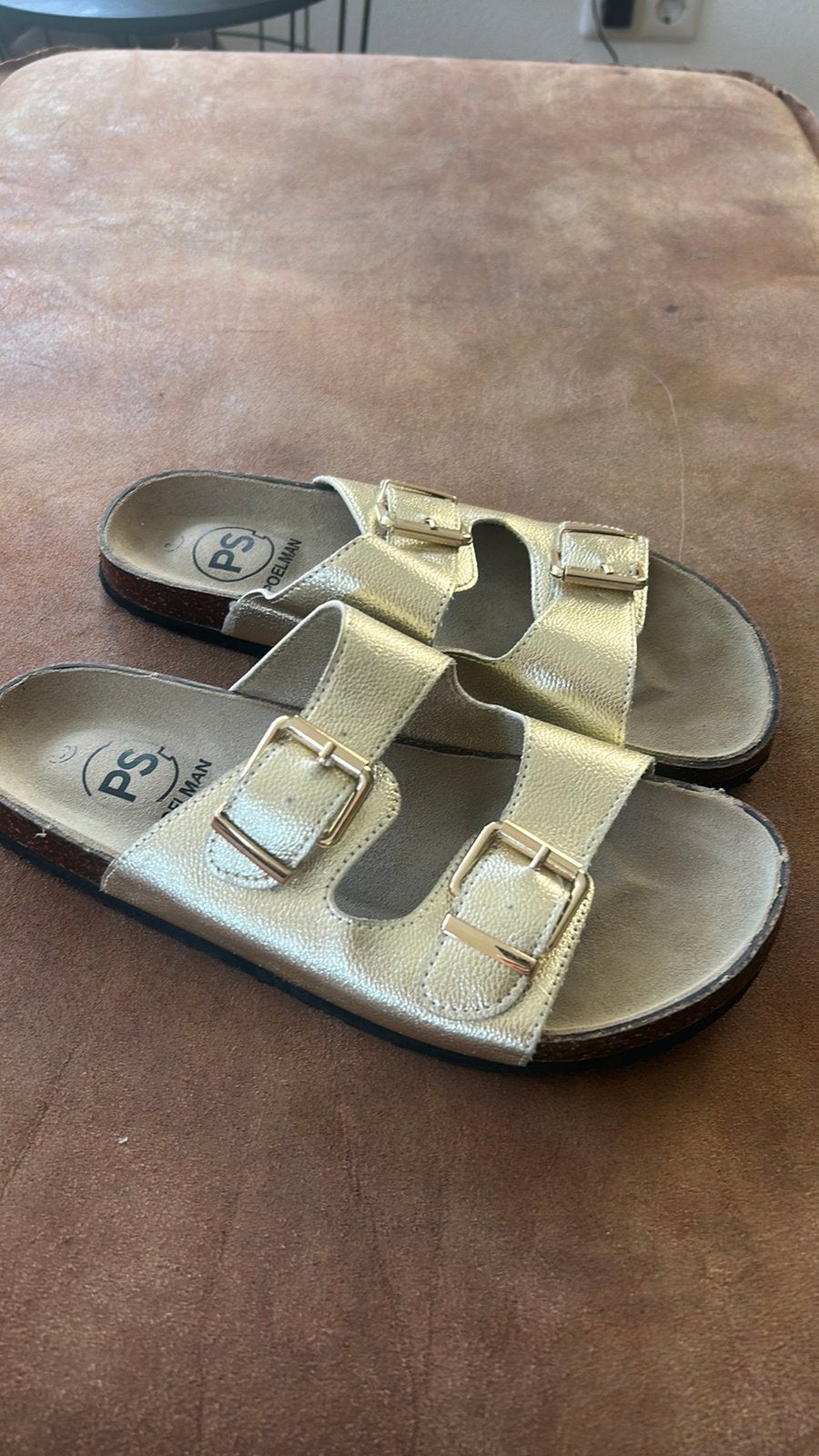 Poelman sandalen goud zomer maat 38 clogs, Ophalen of Verzenden, Zo goed als nieuw, Sandalen of Muiltjes