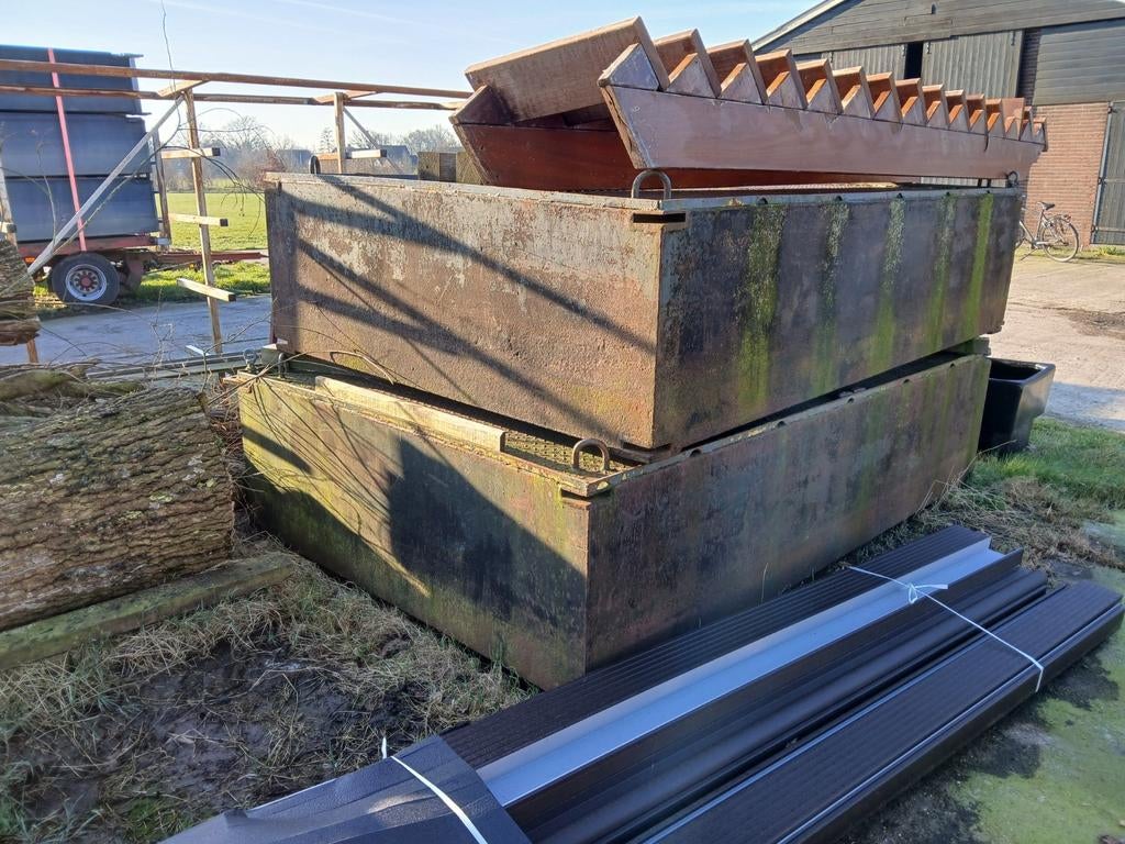 Koppelbare werkvlotton materiaalpontons, Watersport en Boten, Ophalen
