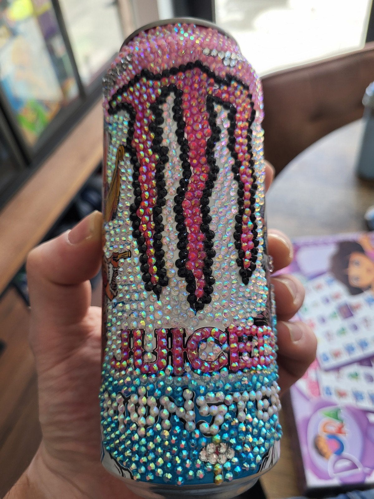 Unieke Monster Energy blik met strass steentjes, Verzamelen, Ophalen of Verzenden