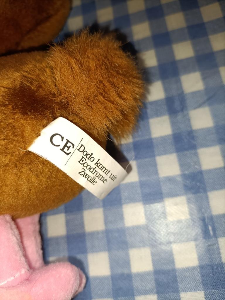 Dodo knuffel 21 cm groot Ecodrome Zwolle, Kinderen en Baby's, Ophalen of Verzenden, Zo goed als nieuw, Overige typen