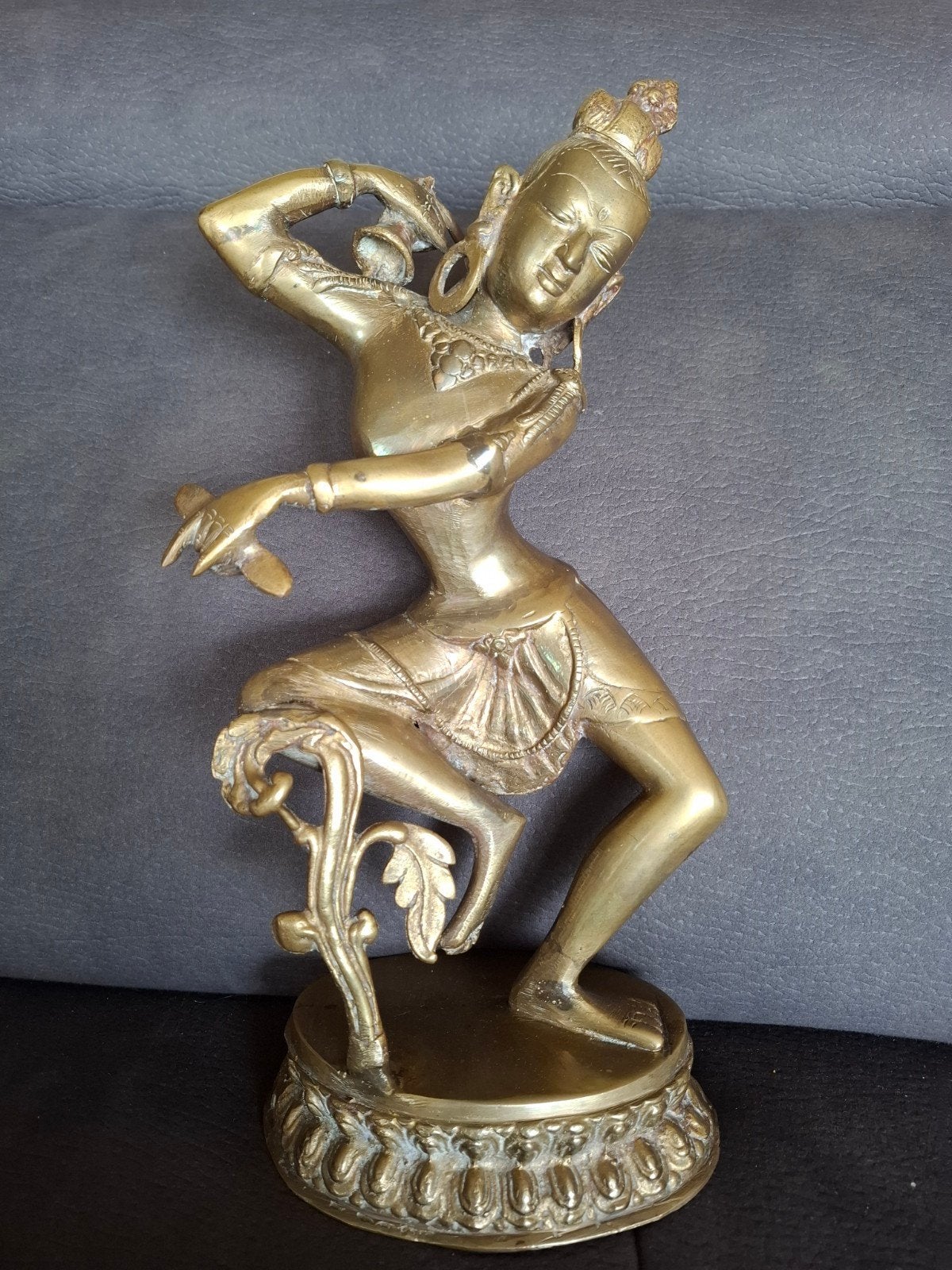 Prachtig messing beeld van dansende Indiase godheid – 35 cm, Ophalen of Verzenden