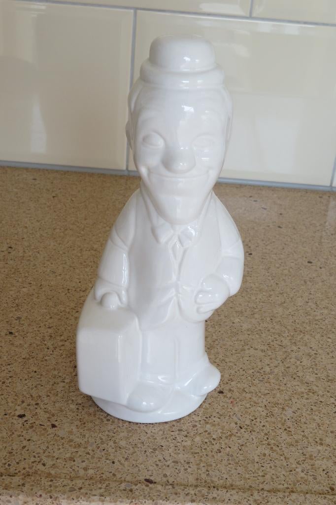 Lief wit beeld Laurel (van Hardy) 30 cm hoog van Dikke Dunne, Gebruikt, Overige stijlen, Ophalen of Verzenden, Wit