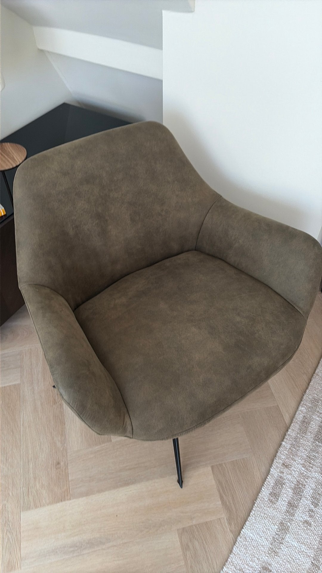 Draaifauteuil - Zo goed als nieuw - Donkergroen, Ophalen, Zo goed als nieuw, Stof