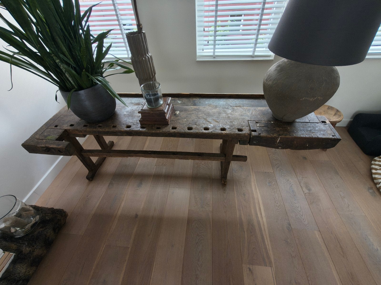 oude houten werkbank - Uniek decoratiestuk, Ophalen