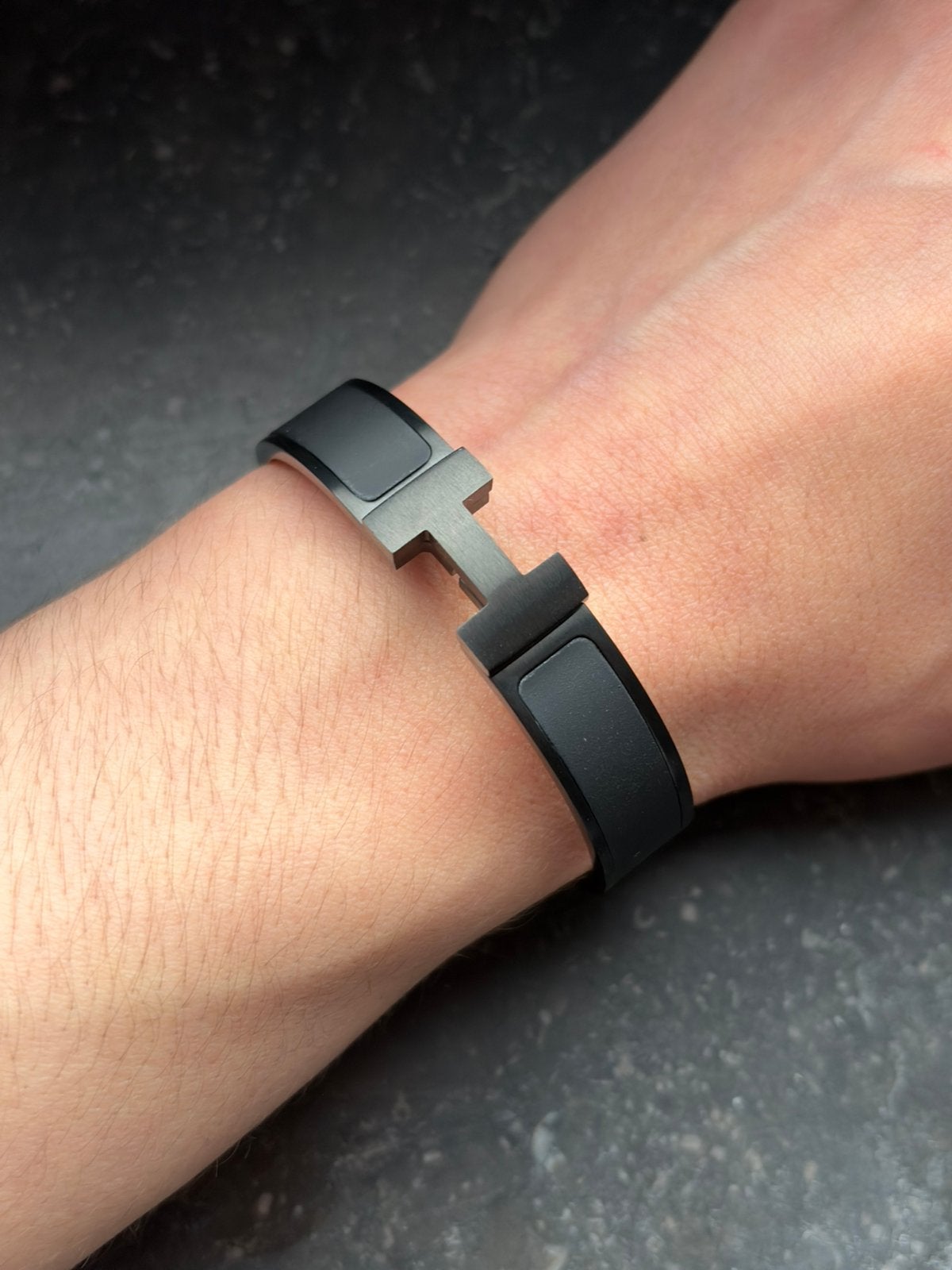 Hermès bracelet, Sieraden, Tassen en Uiterlijk, Armbanden, Ophalen of Verzenden, Nieuw, Zwart, Zilver