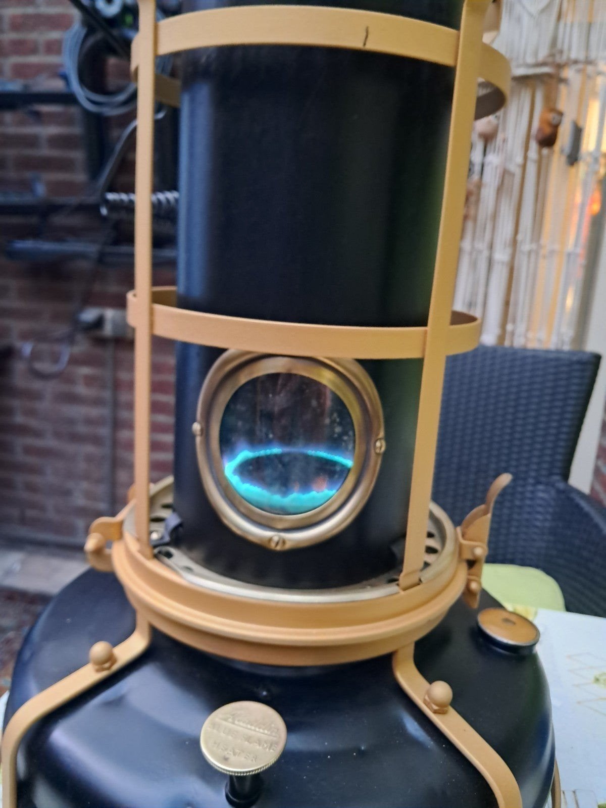 Aladdin bleu flame kachel, Huis en Inrichting, Kachels, Ophalen, Gebruikt, Overige brandstoffen, Vrijstaand